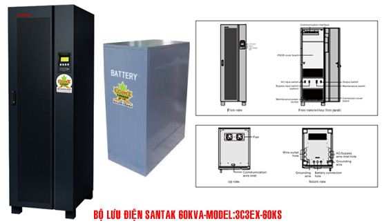 Bộ lưu điện UPS Santak 3C3-EX60KS - dienmaytoanthang.com