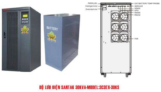 Bộ lưu điện UPS Santak 3C3-EX30KS - Dienmaytoanthang.com